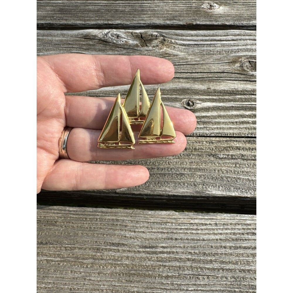 Vintage Sailboat Brooch/pin Ginnie Johansen